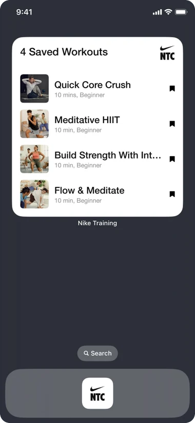 Screen from a benchmarked fitness app 1 of 15