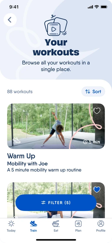 Screen from a benchmarked fitness app 7 of 15