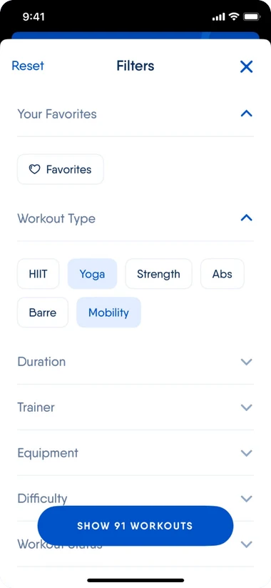 Screen from a benchmarked fitness app 12 of 15