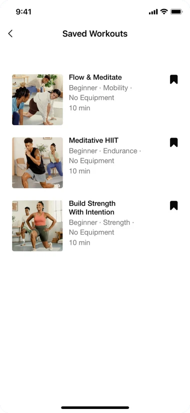 Screen from a benchmarked fitness app 14 of 15
