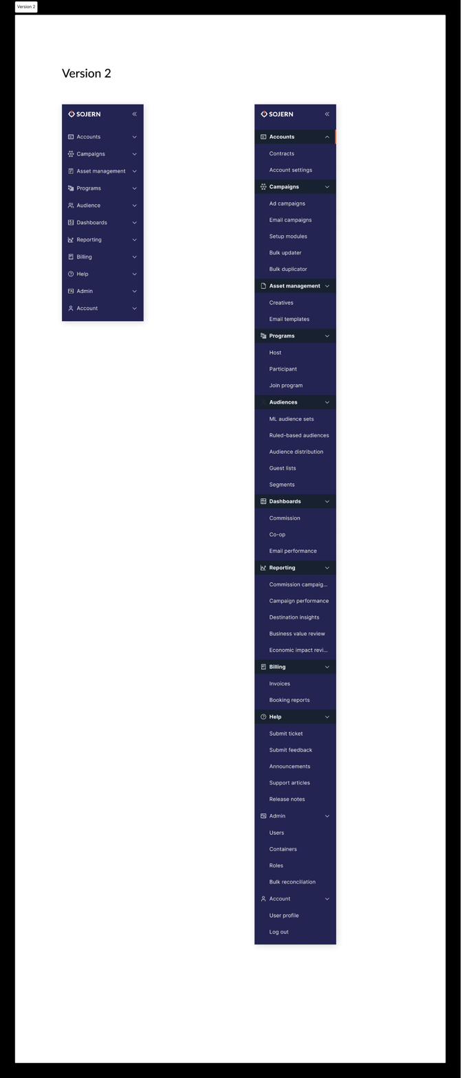 Version 2 navigation: refined placements with no duplicate merge tags